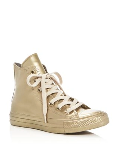 Converse Women's Chuck Taylor All Star Metallic Rubber High Top Sneakers In  Gold | ModeSens