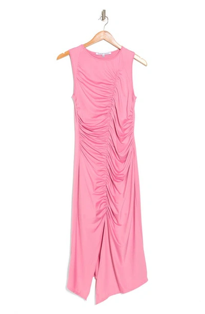 Collective Concepts Ruched Sleeveless Body-con Dress In Pink