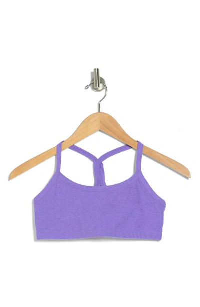 Beyond Yoga Space Dye Slim Racerback Sports Bra In Bright Amethyst Heat
