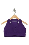 Beyond Yoga Lift Your Spirits Sports Bra In Purple Dahlia Heathe