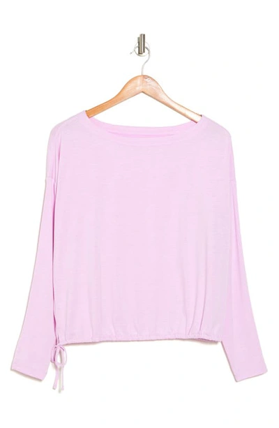 Apana Nimbus Long Sleeve Top In Orchid Bouquet Htr