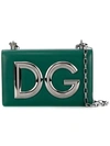 Dolce & Gabbana Girls Logo Shoulder Bag In Green