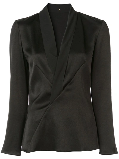 Peter Cohen Wrap-style Jacket In Black