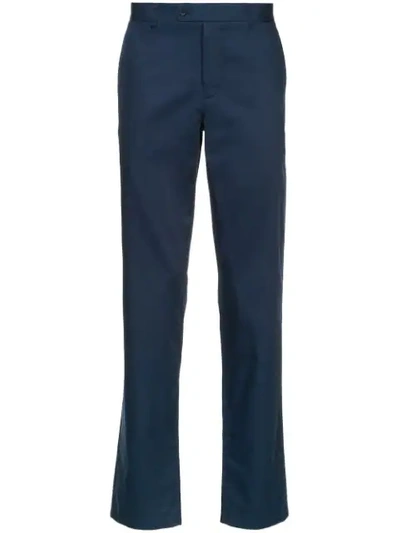 D'urban Straight-leg Tailored Trousers In Blue