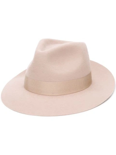 Lanvin Ribbon Panama Hat - Pink