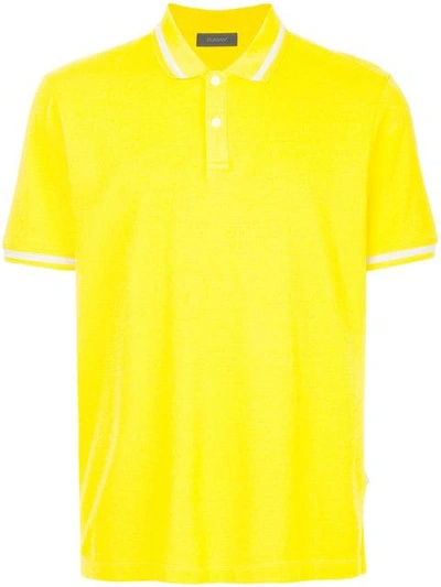 D'urban Contrast Stripe Polo Shirt In Yellow