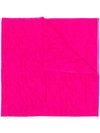 Lanvin Logo Embroidered Scarf - Pink