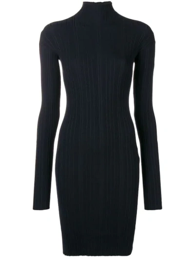 Lanvin Sweater Fitted Dress In Blue