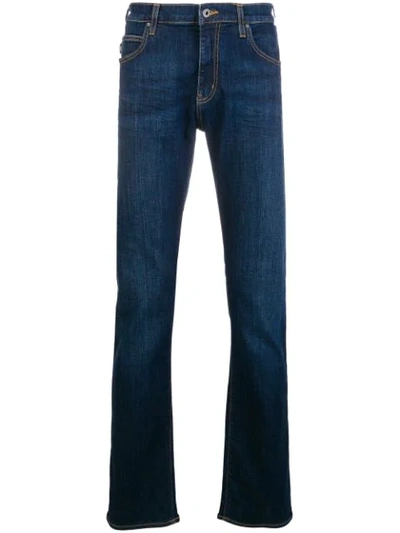 Armani Jeans Regular Fit J45 Jeans In Blue