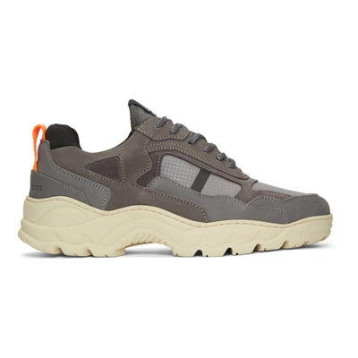 Filling Pieces Low Curve Iceman Trimix Grey Leather And Suede Sneakers