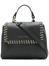 Orciani Chain Trim Crossbody Bag In Black