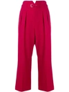 Red Valentino Belted Cropped Trousers