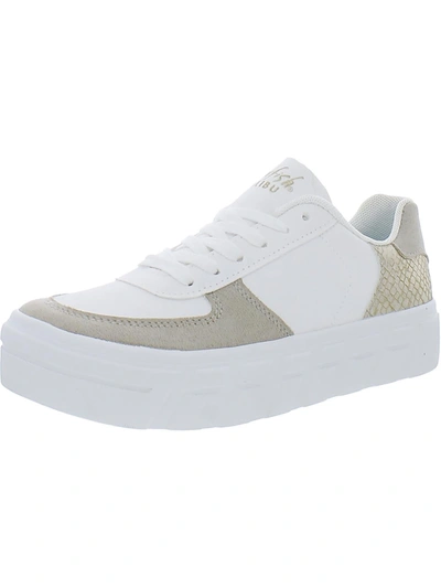 Blowfish Sideout Womens Metallic Lace-up Casual And Fashion Sneakers In White