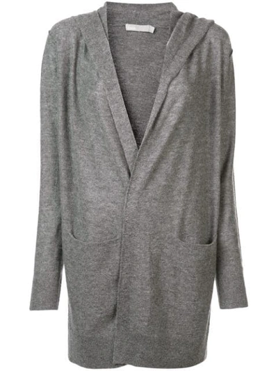 Vince Hooded Cashmere Cardigan - Grey