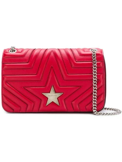 Stella Mccartney Stella Star Leather Shoulder Bag In Lover Red