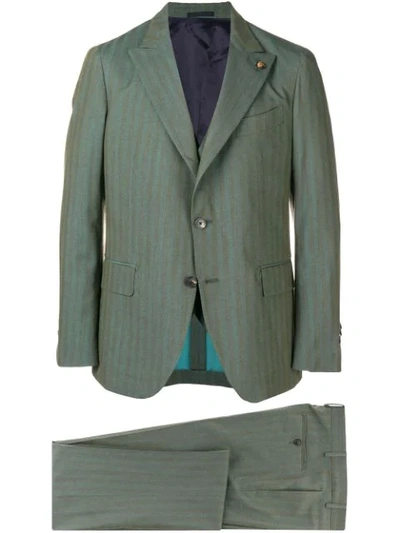 Gabriele Pasini Tailored Striped Suit - Green
