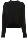 Proenza Schouler Wool Cashmere Crewneck Sweater In Black