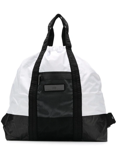 Adidas By Stella Mccartney Gym Logo Bag In White/white/black