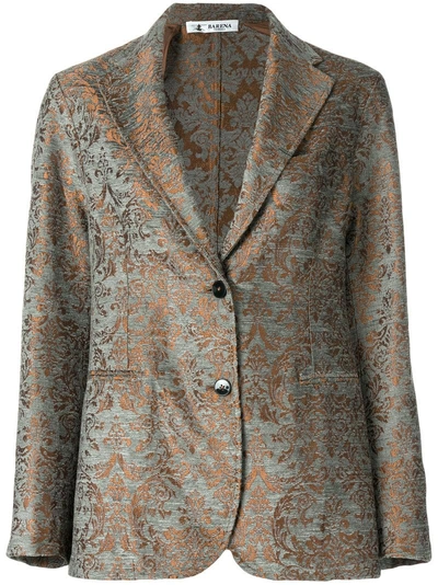 Barena Venezia Barena Patterned Tailored Jacket - Grey