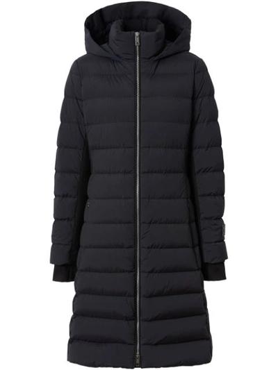 Burberry Detachable Shearling-trim Down-filled Puffer Coat In Black