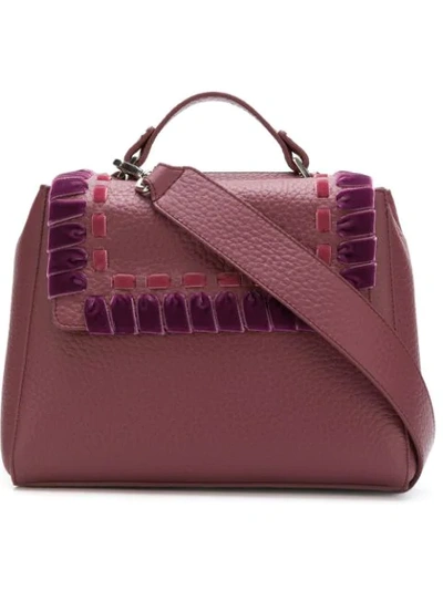 Orciani Ethnic Velvet Tote In Pink