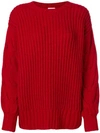 P.a.r.o.s.h . Cable-knit Jumper - Red