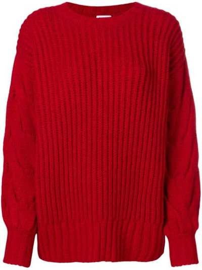 P.a.r.o.s.h . Cable-knit Jumper - Red