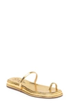 Jessica Simpson Malha Toe Loop Sandal In Gold