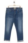 Seven Josefina Crop Slim Boyfriend Jeans In Blue Print
