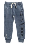 Vintage Havana Kids' Burnout Fleece Joggers In Deep Navy