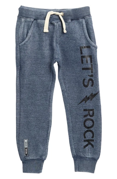 Vintage Havana Kids' Burnout Fleece Joggers In Deep Navy