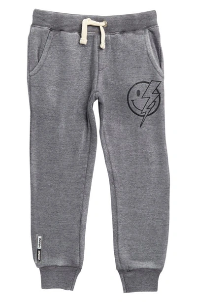 Vintage Havana Kids' Burnout Fleece Joggers In Grey