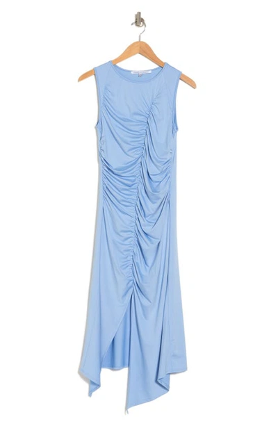Collective Concepts Ruched Sleeveless Body-con Dress In Light Blue