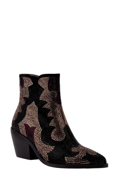 Ninety Union Forever Rhinestone Embellished Bootie In Black