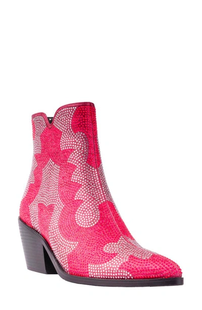 Ninety Union Forever Rhinestone Embellished Bootie In Fuchsia