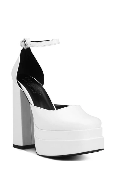 Rag & Co Martini Platform Pump In White