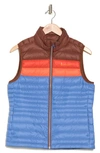 Cotopaxi Fuego Water Resistant Packable 800 Fill Power Down Vest In Acorn And Lupine