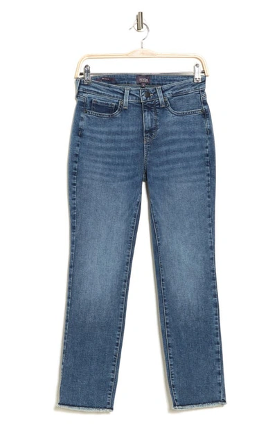 Nydj Sheri Released Fray Hem Ankle Crop Slim Jeans In Stoney