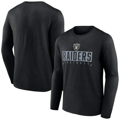 Fanatics Branded Black Las Vegas Raiders Big & Tall Wordmark Long Sleeve T-shirt