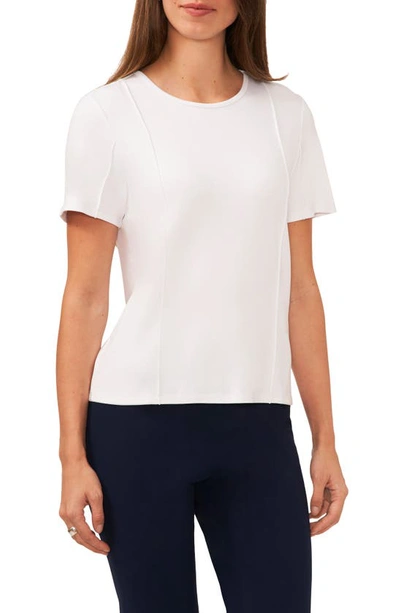 Halogen Seamed Woven Top In Bright White