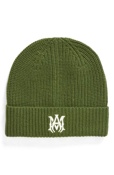 Amiri M.a. Logo Beanie In Green