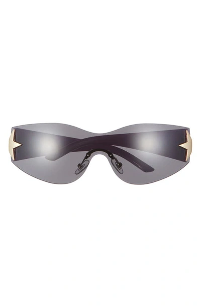 Bp. Rimless Star Shield Sunglasses In Black- Purple