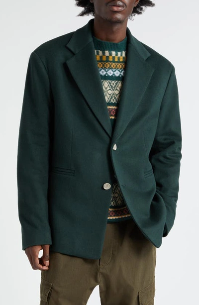 The Elder Statesman Rima Relaxed Fit Wool & Cashmere Sport Coat In Willow