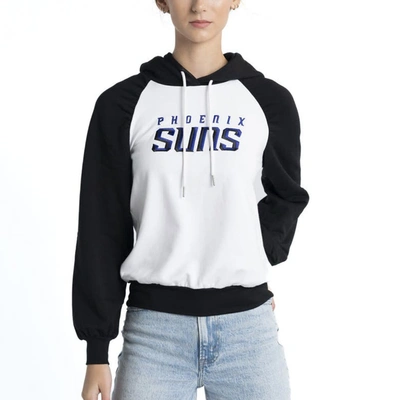 Lusso White Phoenix Suns Marlowe Tri-blend Raglan Pullover Hoodie