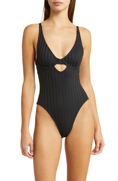 Vitamin A Rossi Underwire One-piece Swimsuit In Black Superib