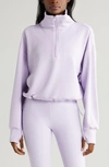 Zella Modal Half Zip Pullover In Purple Secret