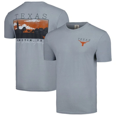 Image One Grey Texas Longhorns Campus Scene Comfort Colours T-shirt