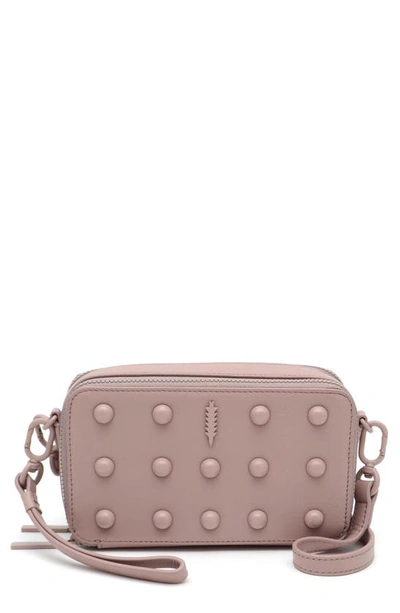 Thacker Ronnie Studded Leather Crossbody Bag In Clay