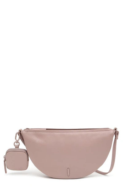 Thacker Liz Crescent Nappa Leather Crossbody Bag In Clay