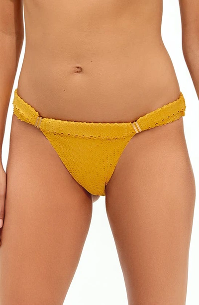 Vix Swimwear Scales Tube Bikini Bottoms In Mustard